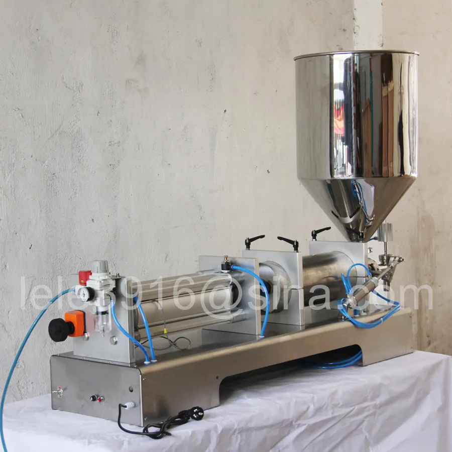 G1WGD5000 شبه التلقائي لصق و السائل ملء آلة ، التجميل معجون مكبس ملء آلة (1000-5000 ملليلتر) مع هوبر