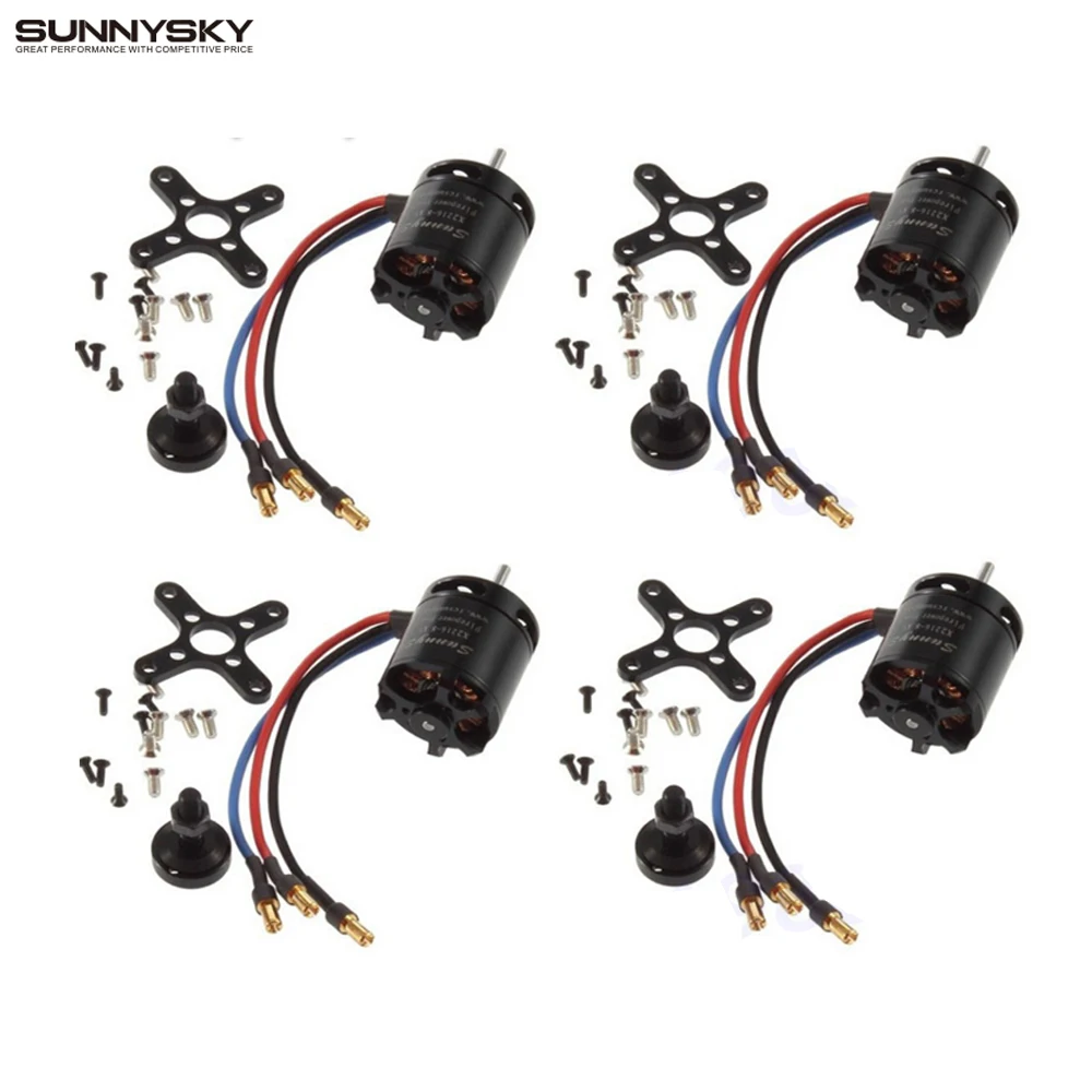 4pcs multifunctional Sunnysky X2216 880kv 1100kv 1250kv 1400KV Brushless Motor For RC helikopter Airplane Quadcopter milticopter