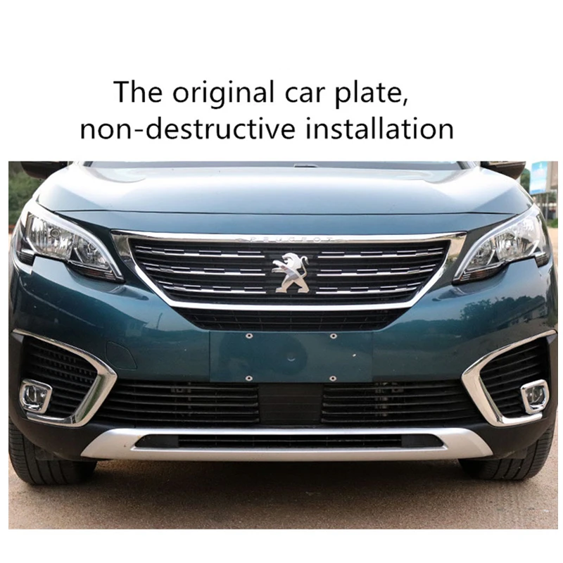 2PCS ด้านหน้า Fog Light กล่องกรอบตกแต่งโคมไฟสำหรับ Peugeot 5008 2017 2018 2019ตกแต่งภายนอกอุปกรณ์เสริม