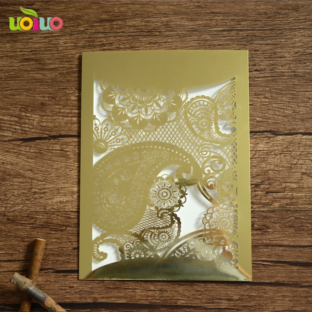 

20pc Chinese customized luxury butterfly heart laser cut wedding invitation card