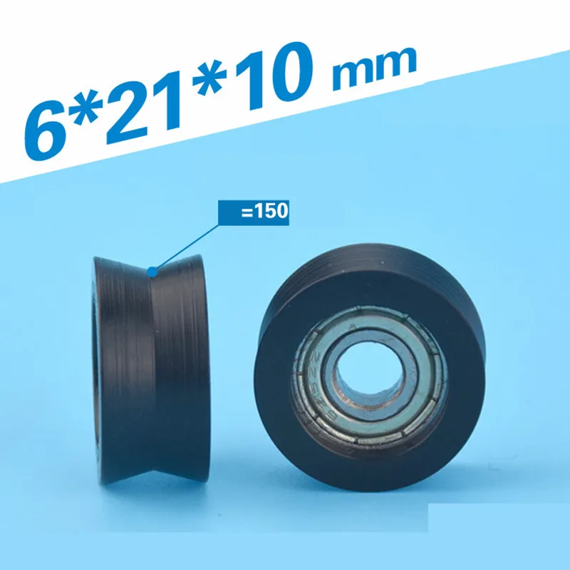 

Free Shipping 10PCS V groove 696zz bearing coated nylon sliding roller wheel nylon bearing wheel