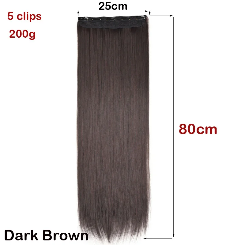 Jeedou pelo sintético más largo 80cm 32 pulgadas Clip de una pieza en extensión de cabello postizo Invisible accesorios de Cosplay