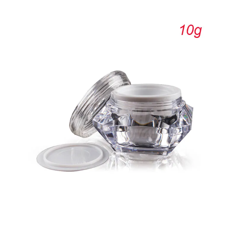 

New 10g diamond shape cream jar ,plastic 10g Cosmetic Jar,wholesale 10 g Cosmetic Packaging acrylic cosmetic container
