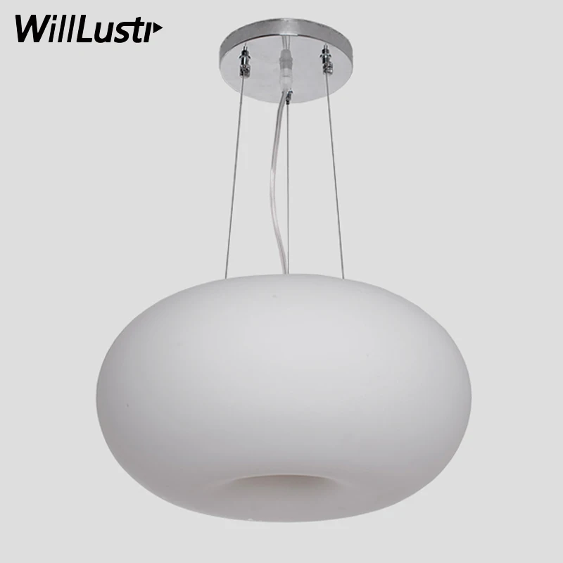 Doughnut Milk White Glass Pendant Light Dinning Living Room Restaurant Hotel Bar Cafe Loft Apple Donut Suspension Hanging Lamp