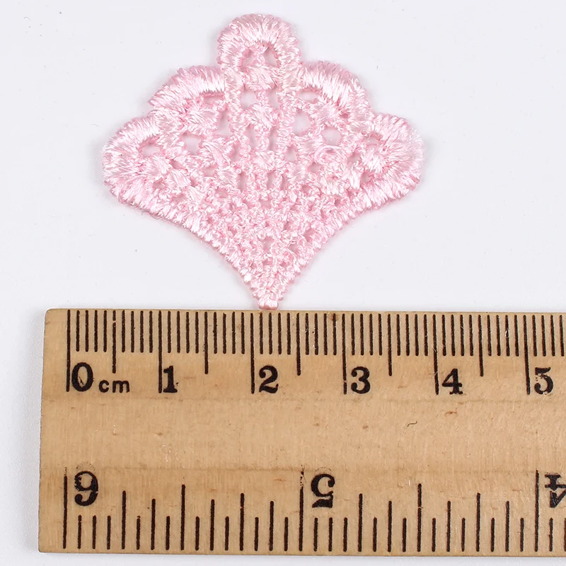 20pcs/lot Embroidered  Lace Clothing Accessories White Sector Soluble Lace Embroidery  DIY Garment