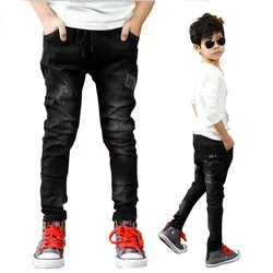 Boys pants spring autumn black jeans kids casual trousers boys jeans teenage trousers children casual pants 3-13 Y boys outwear