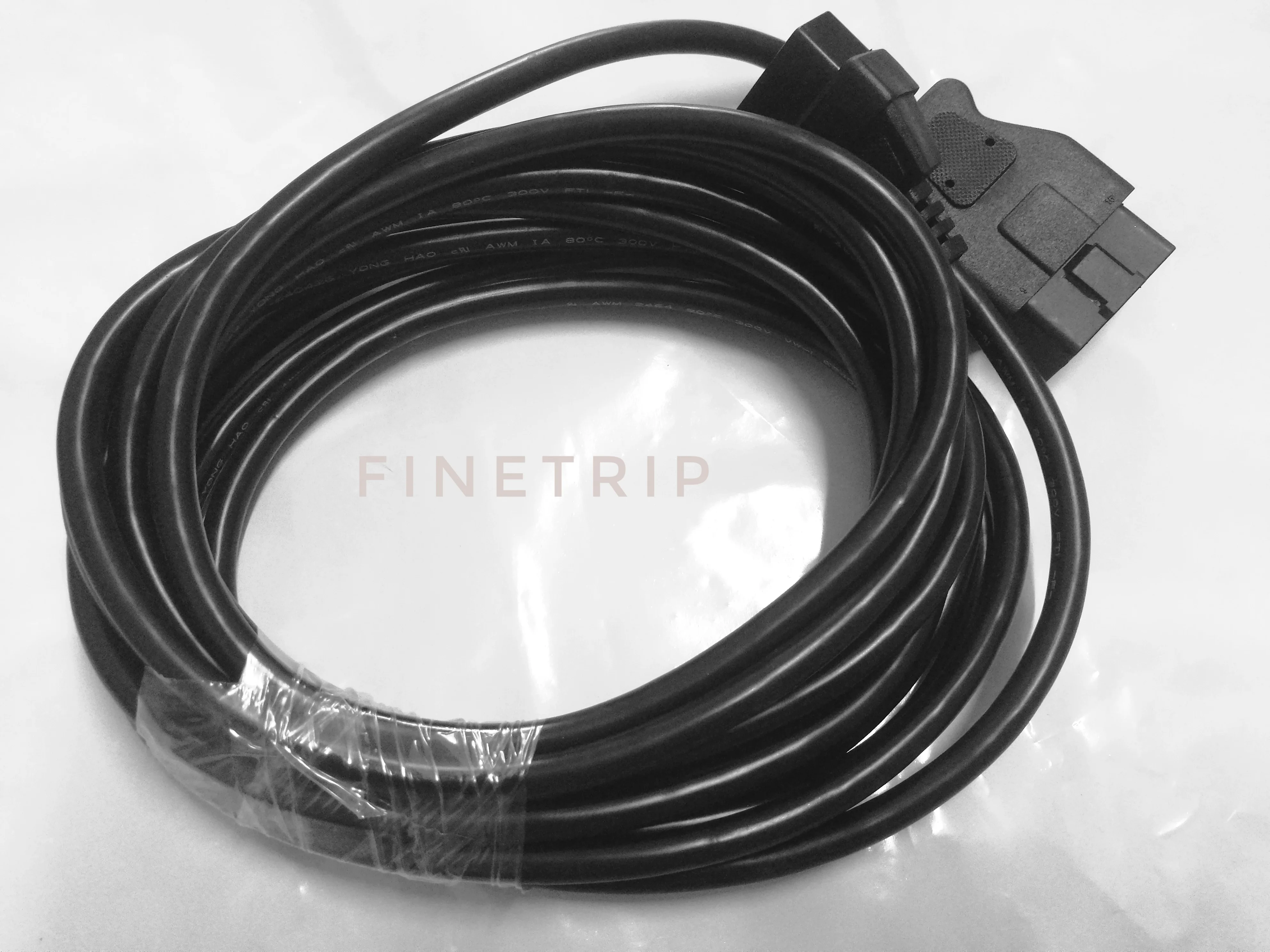 FINETRIP Full Access 16Pin Male to Female Transfer Connector 10 meter ELM327 OBD2 Extension Cable