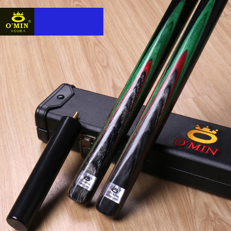 2018 NEW OMIN Shiny Lake Billiards 3/4 Snooker Cue 10mm Tip with Snooker Cue Case Set China Black 8