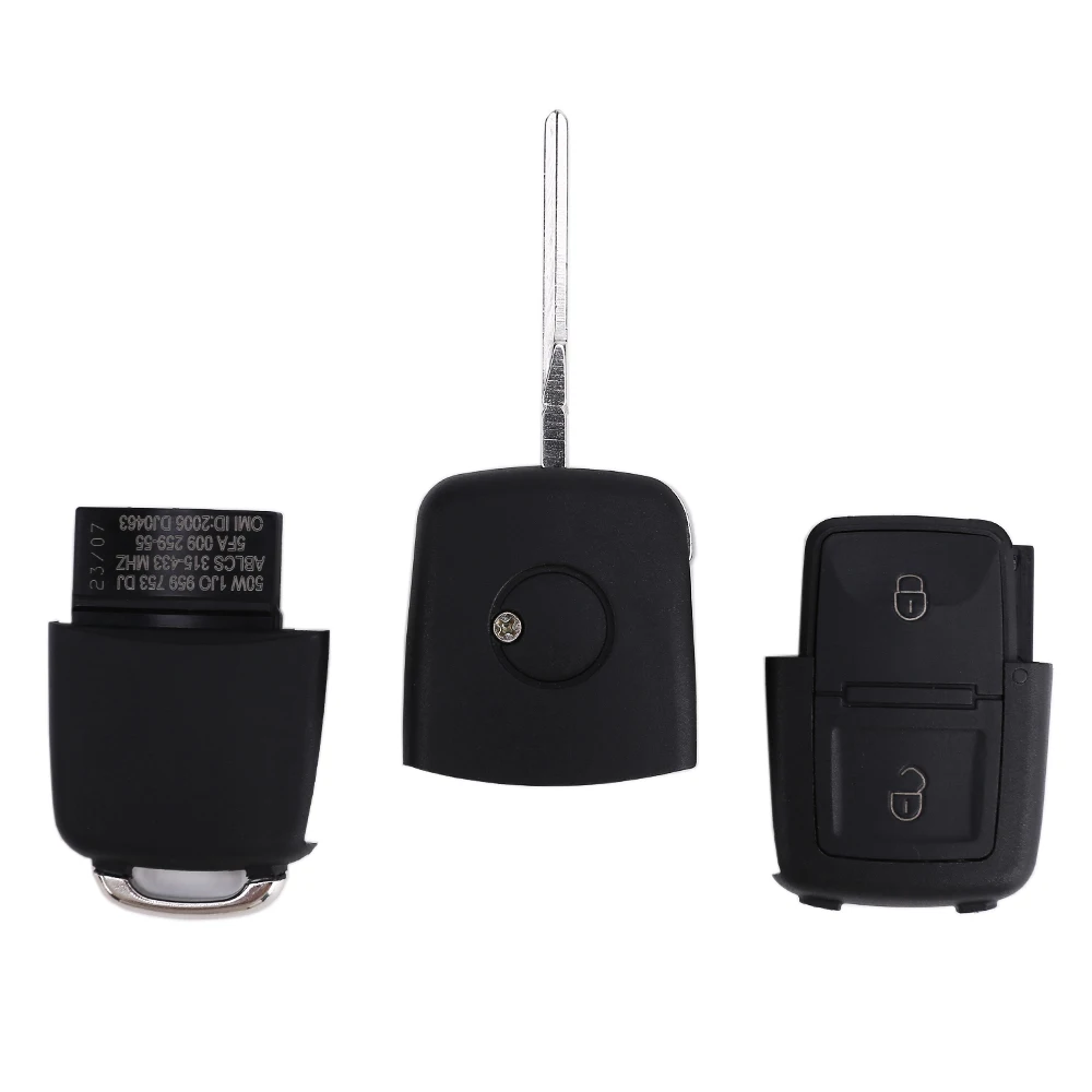 Car Remote key Passat Black 2 buttons For Jetta Passat B5 Golf 4 IV Sharan Touran 9N