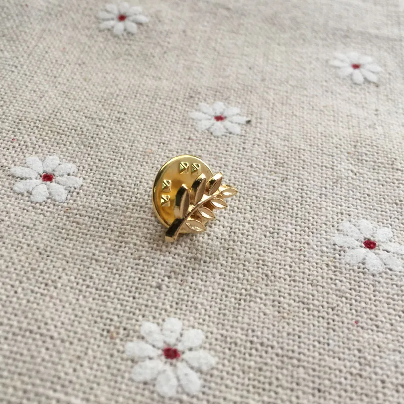

100pcs wholesale Masonic Freemason Lapel Pin 10mm small leaf Acacia Sprig Akasha badge