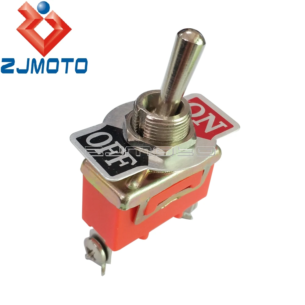 Retro Motorcycle Toggle Switch E-TEN1021 15A 250VAC 2-Pin ON-OFF Flick Light Switch For Harley Cafe Racer Bobber Chopper