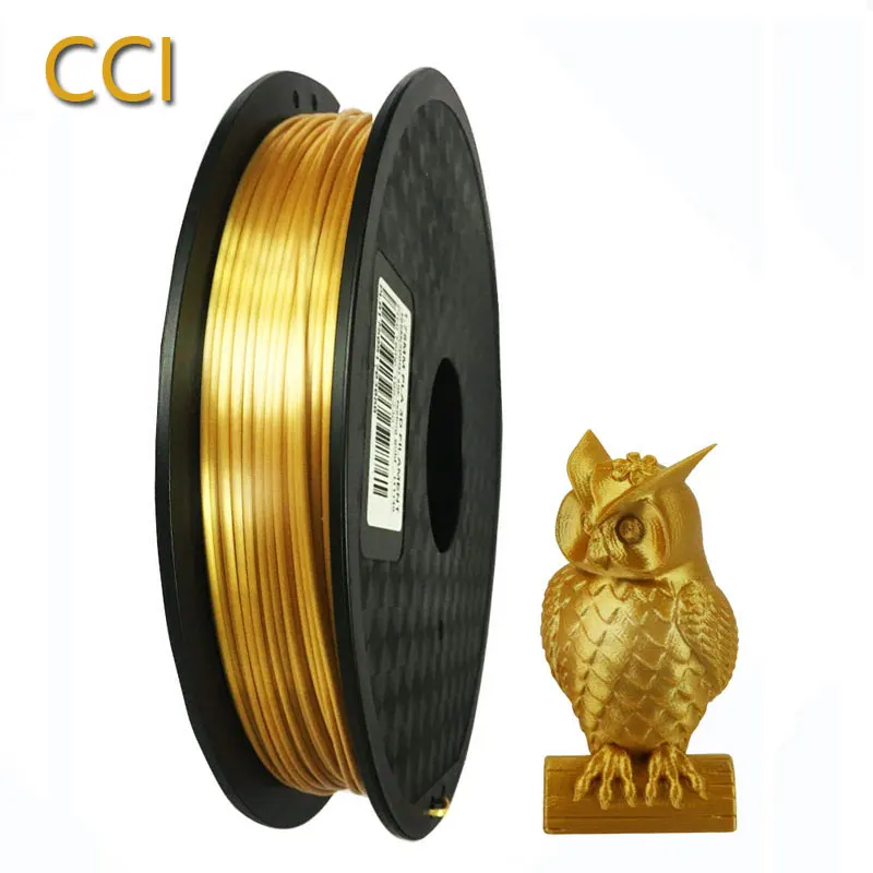 

Silk pla 3D printer filament 1.75mm 0.5kg shine silky gold 500g 3d pen printing filament rich luster metal metallic material CCI