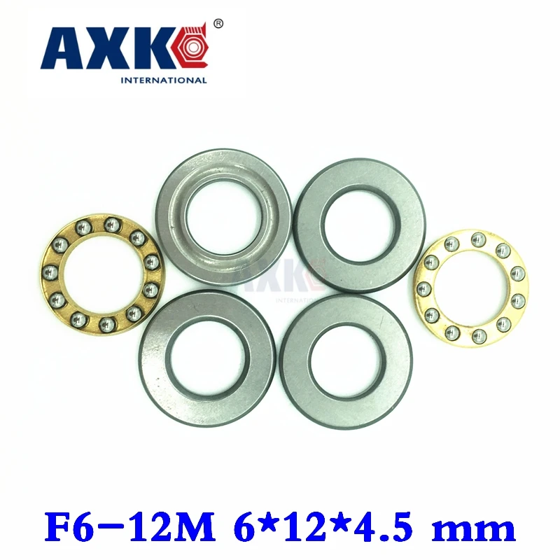 2023 Gelimiteerde Stalen Rodamientos Rolamentos 10 Stks/partij Axel F6-12m 6Mm X 12Mm 4.5 Mm 6X12X4.5 Mm Axiaal Kogelstuwlager Gloednieuw