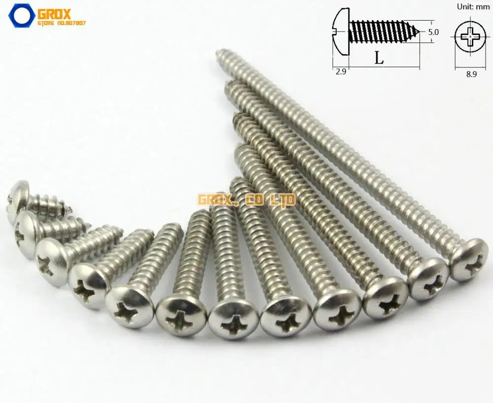 

M5 201 Stainless Steel Phillips Pan Head Self Tapping Screws