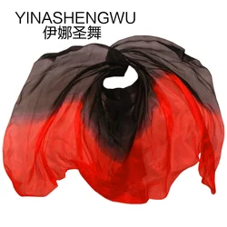 Belly Dance Props Women Belly Dance Silk Veils Belly Dance Veil For Girls Belly Dance Silk Veils black+red