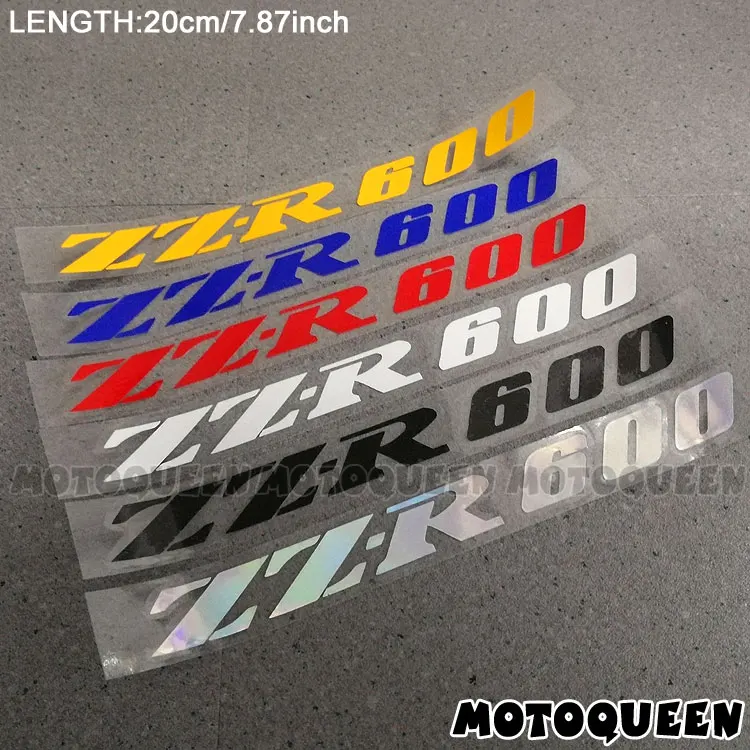 2PCS Reflective Motorcycle Wheels Fairing Helmet Side Tank Pad Decoration Logo Label Stickers Decals For  ZZR 600 ZZR600