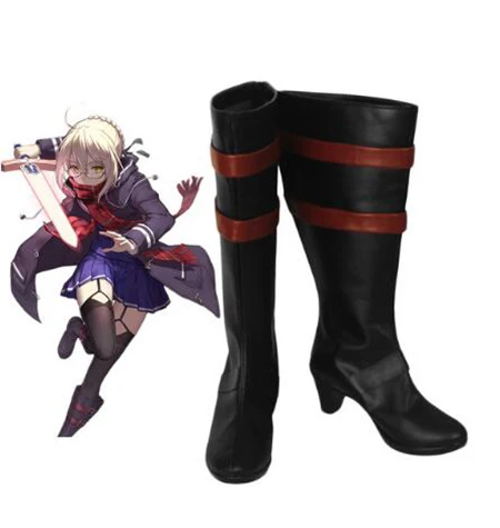 

Fate Grand Order FGO X Alter Cosplay Boots Shoes Costume Accessories Halloween Party Boots for Adult Women High Heel Shoes