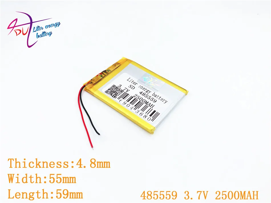 リットルエネルギーバッテリー 485559 3.7 V 2500 1000mah の 505560 リチウムポリマー電池保護基板との MP3 MP4 GPS デジタル製品