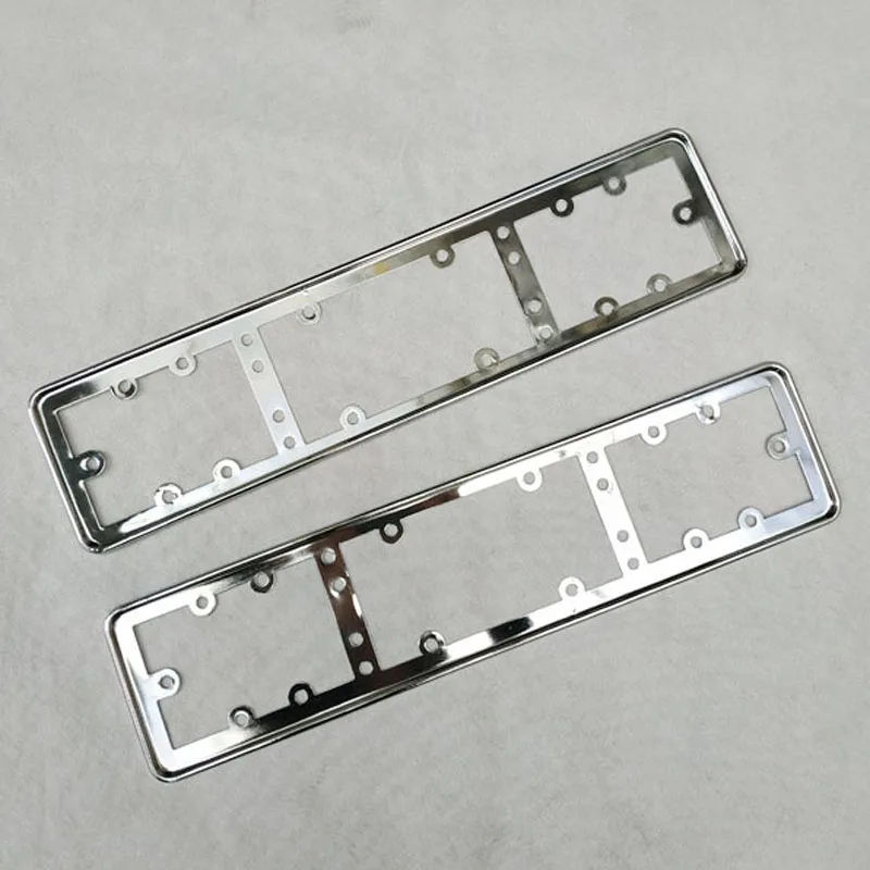 For EU Car License Plate Frame metal Car License Plate Frame Number plate Holder 2pcs