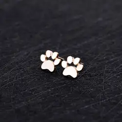 KISSWIFE Cute Paw Print Earrings for Women Cat and Dog Paw Stud Earrings