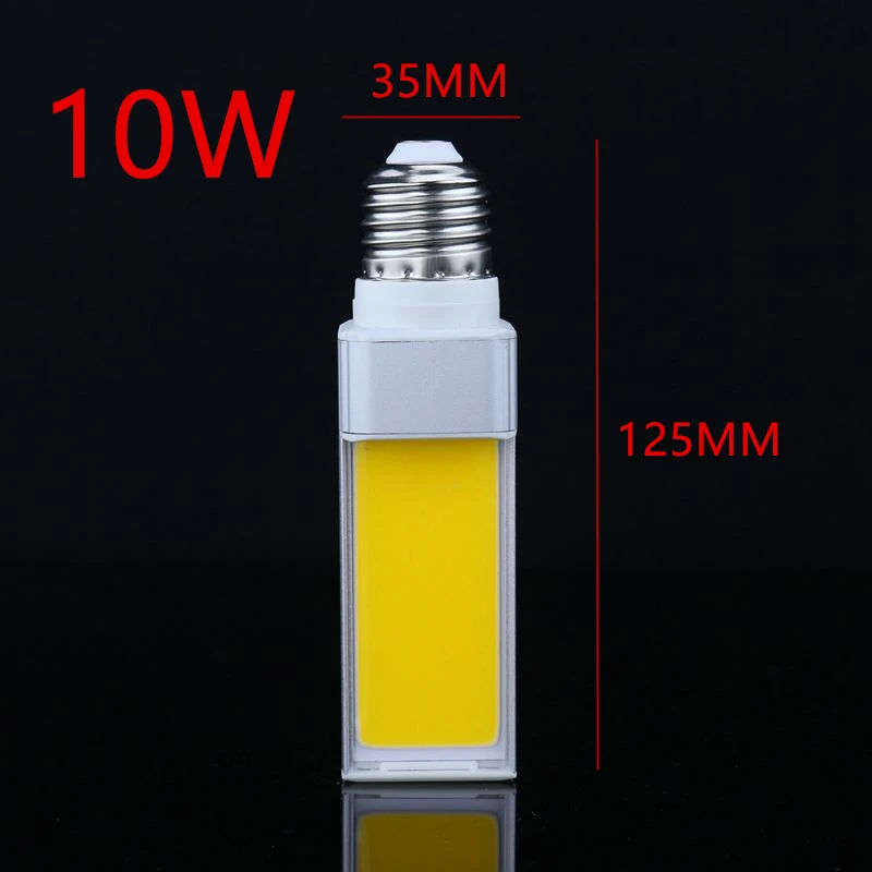 1pcs/lot Horizontal Plug Lamp LED Bulb 10W 12W  COB LED E27 G24 COB Corn Light Lamp Warm White AC85V-265V Side lighting