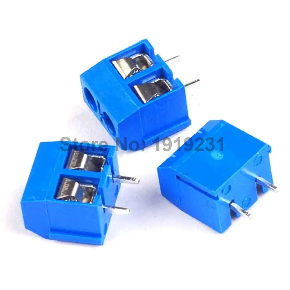 50 PCS KF301-2P 2Pin Screw Terminal Block Conector 5.08 milímetros Pitch