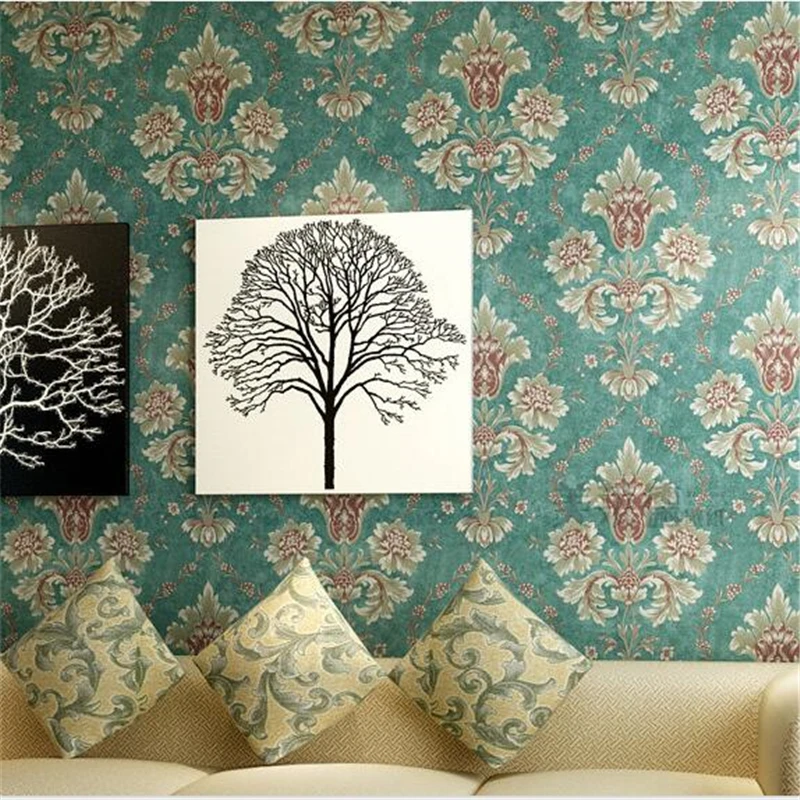 

beibehang Continental 3D embossed non-woven wallpaper papel de parede Damascus wallpaper living room bedroom wallpaper backdrop