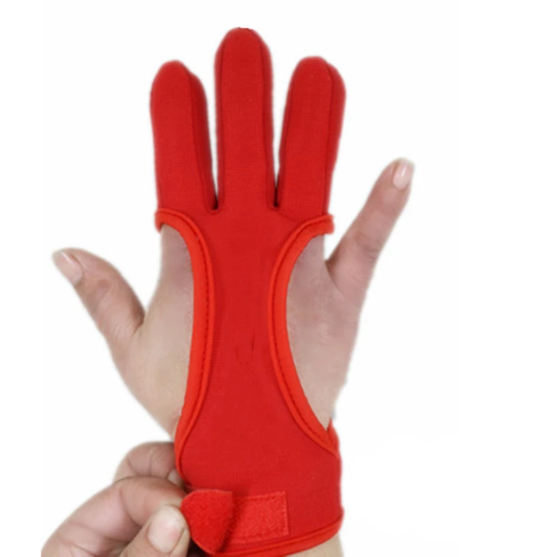 2 Color 3 Finger Gloves Polyester and Elastic Fiber Hand Protection Protective Gloves with 3 Size for Archery Hunting Shooting