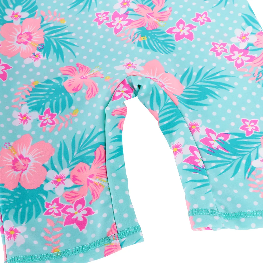 BAOHULU traje de baño de una pieza para niña, bañador de flores Cian, UV UPF50, traje de baño para niña de 3 a 12 años, ropa de playa