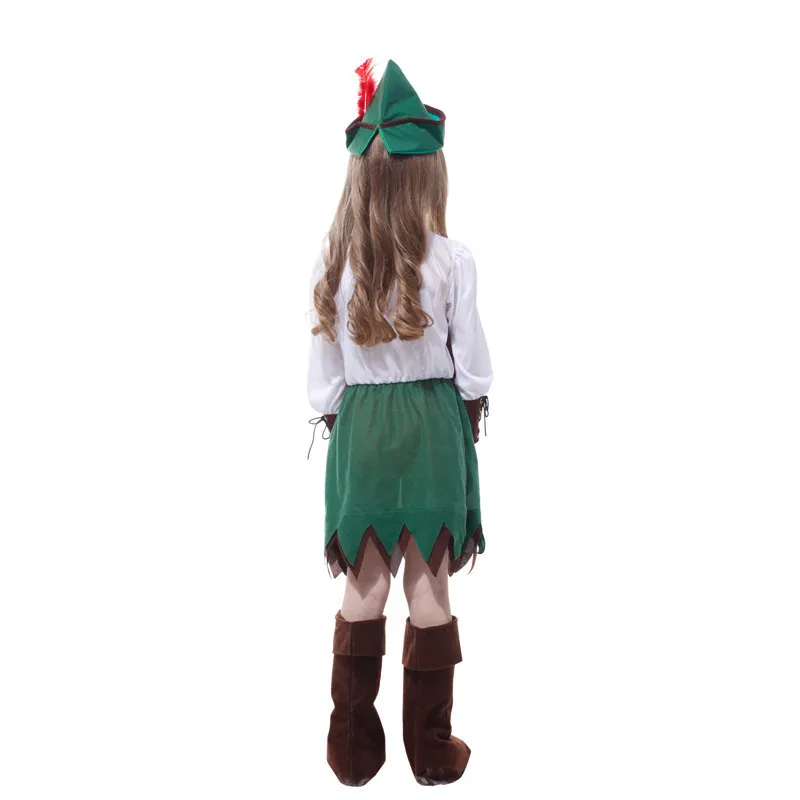 Kinder Robin Hood Peter Pan Piraten Kostüm Neujahr Weihnachten Karneval Ostern Halloween Kinder Mädchen Kostüm Cosplay Kleidung