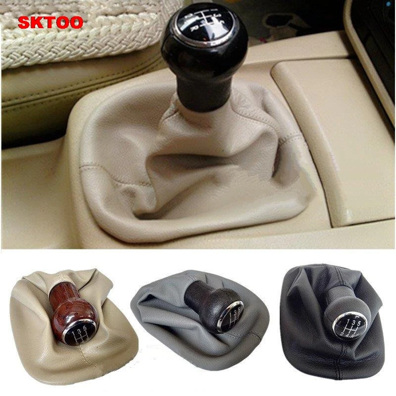 SKTOO for Volkswagen  Old Passat B5 shift BOOT shift lever cover manual gear head gear sets mahogany