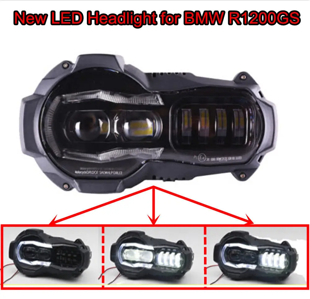 

Emark LED Headlight for B MW R1200GS ADV LC Oil Cooler 04-12