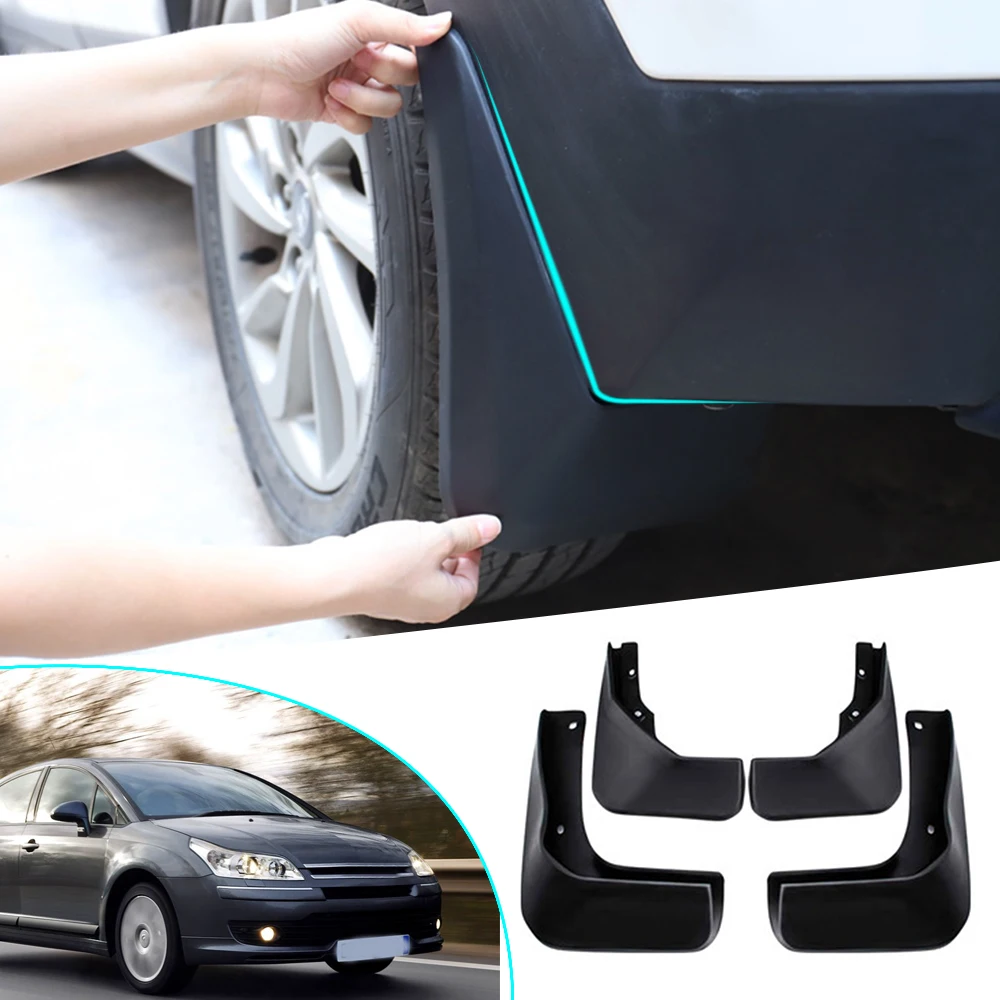 Car Mud Guards For Citroen C4 Hatchback 04-10 Car Mud Flaps Front Rear Splash Guards for Fender Mudguards Mudflaps Accessories