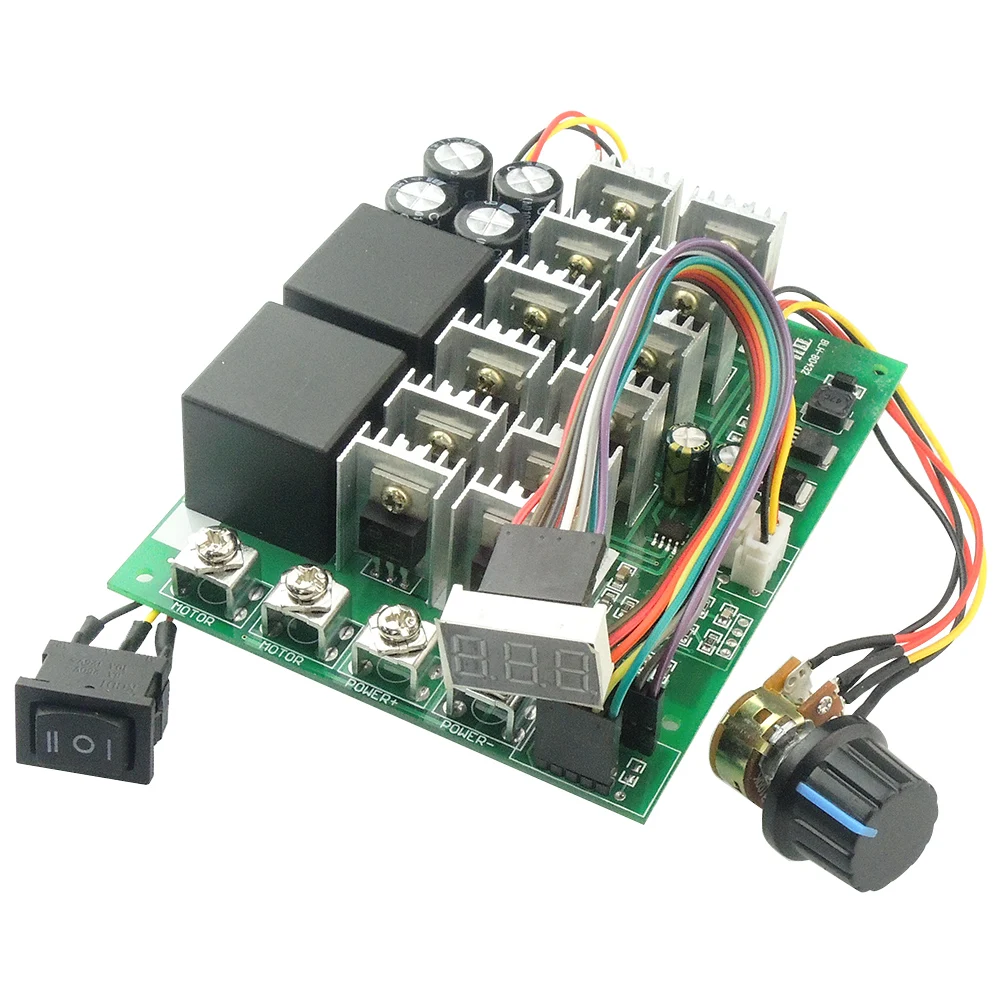 

DC 12V 24V 36V 48V 60A 3000W PWM DC Motor Speed Control Controller Programable HHO RC Control w/ Forward Reverse Switch