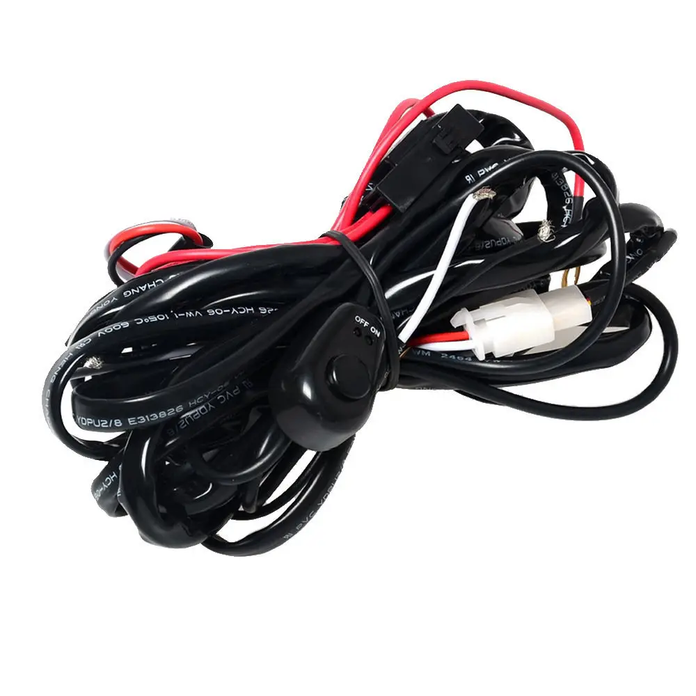 EE support 40A 300W Wiring Harness Kit LED Light Bar Laser Rocker Switch Fuse Driving