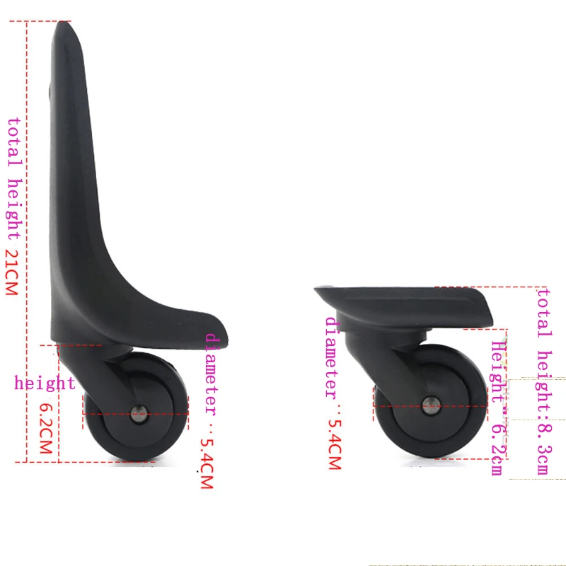 GUGULUZA 1 Pair Luggage Wheel Accessories Universal Wheel Trolley Pull Case Wheel Caster Silent Wheel Repair  #ST0028