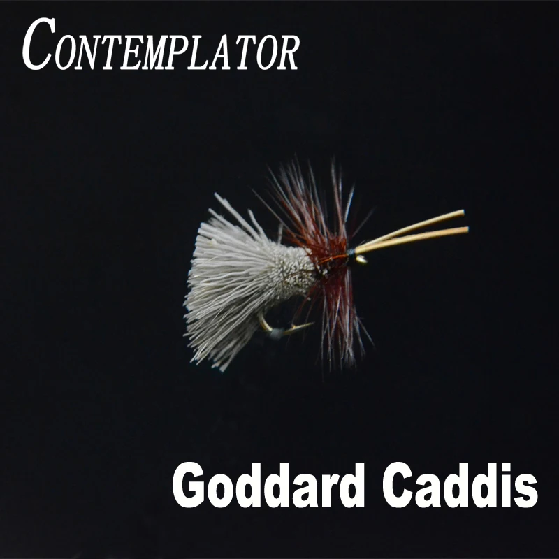 Goddard Natural Caddis Mosca Seca Flotante pelo de ciervo