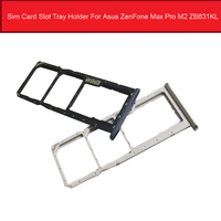 Genuine Sim Card Slot Tray Holder For Asus ZenFone Max Pro M2 ZB631KL Sim  Card Adapter   Replacement Parts