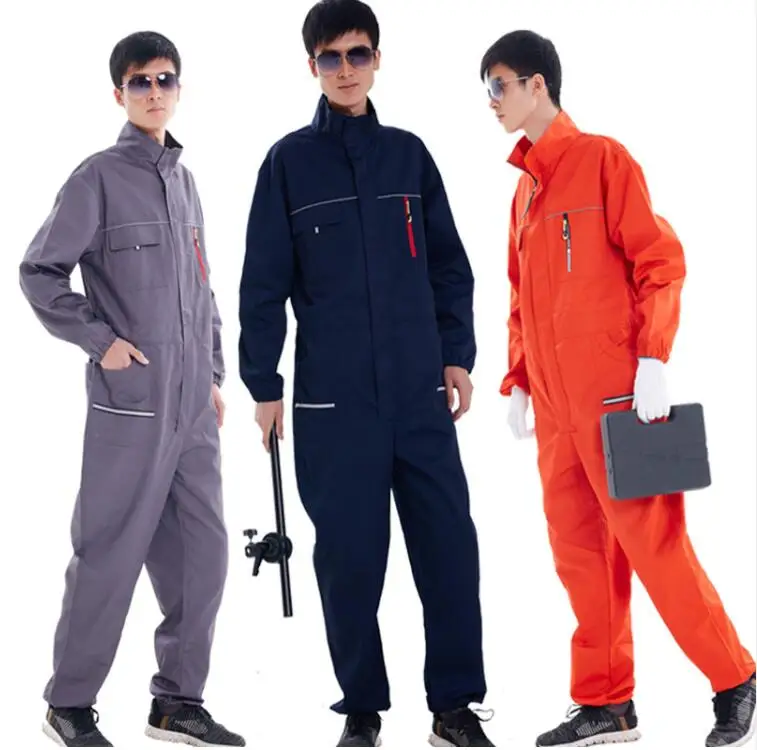 Work Overalls Hi Vis Worker Coveralls Mechanic Suit Reflective safety porter Jumpsuit auto repairmen dust proof Working Uniforms