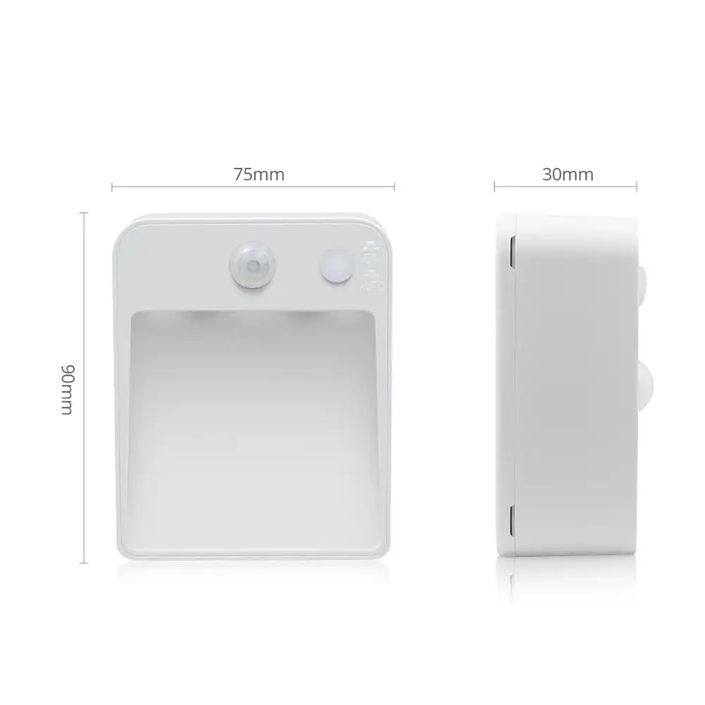 LED Sensor Night light Dual Induction PIR Infrared Motion Sensor lamp Magnetic Wireless Wall lamp Cabinet Stairs Step light
