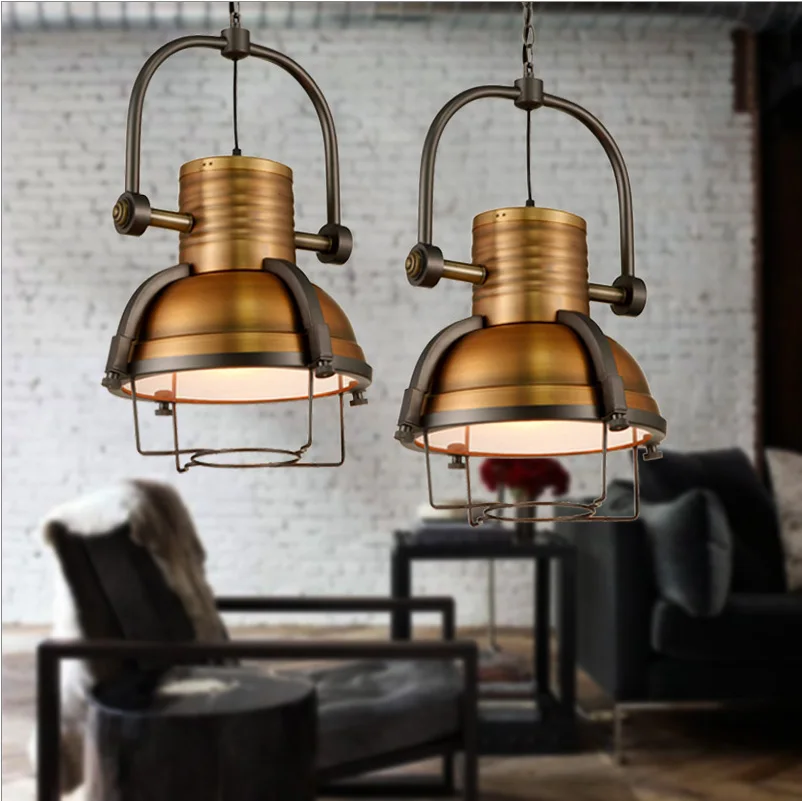 Iron Factory Vintage Pendant Light Bar industrial lighting Chrome bronze Kitchen Restaurant  Lighting Suspension Pendant Lamp