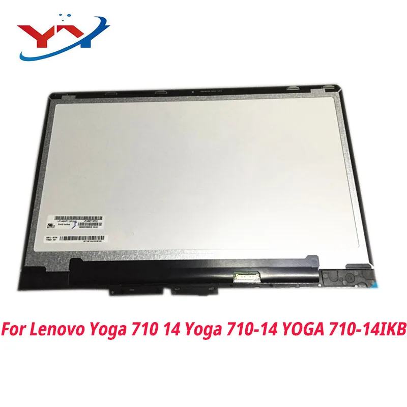 para Lenovo Yoga 710 14 Yoga 71014isk Yoga 710-14ikb com Moldura do Quadro 14 Laptop Laptop Portátil Lcd Led Tela Mais Toque Digitador Assembléia