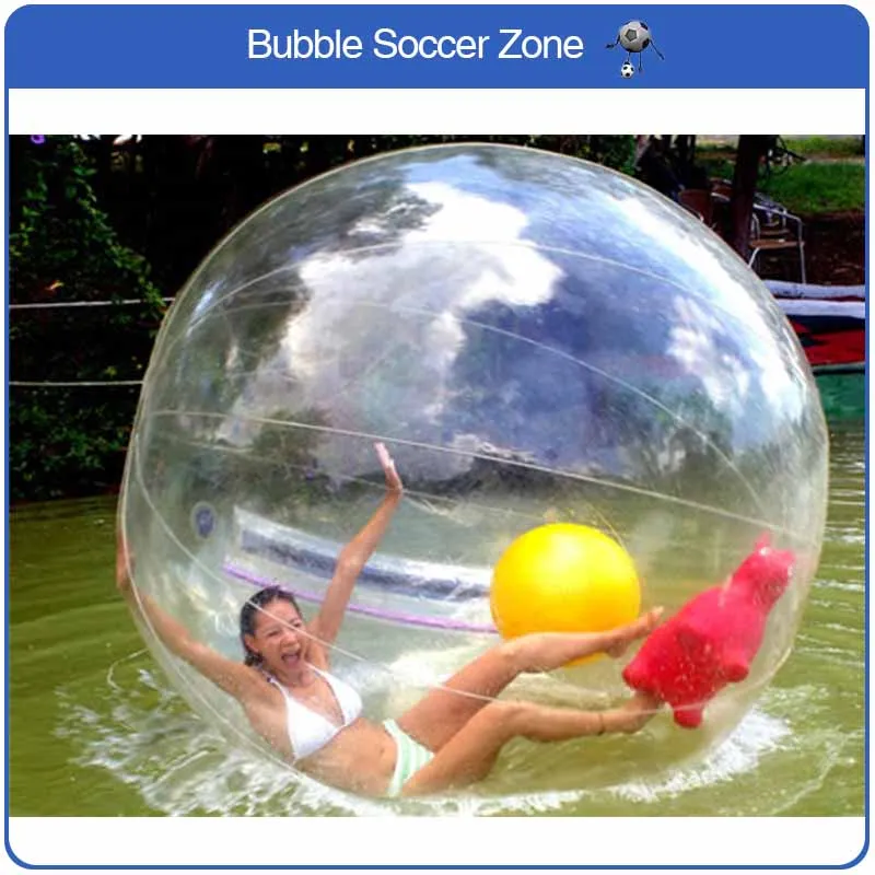 Free shipping 0.8mm PVC 2m Diameter Transparent Inflatable Water Walking Wall/Water Ball/Zorb Ball