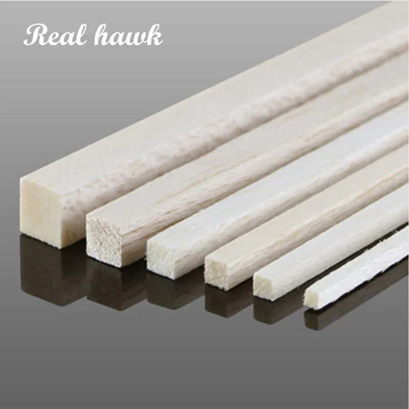 600mm long 2x2/3x3/4x4/5x5/6x6/7x7/8x8mm Square long wooden bar AAA+ Balsa Wood Sticks Strips for airplane/boat model DIY