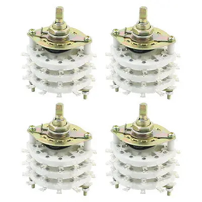 

4PCS KCT3*11 3 Pole 11 Way Three Deck Band Channel Rotary Switches