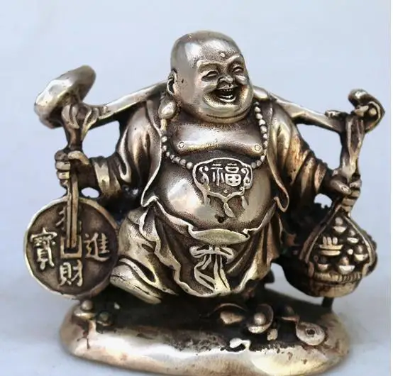 

Rare Old Silver carving statue /sculpture---Maitreya Buddha,handmade crafts,best collection & adornment, free shipping