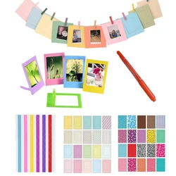 Marker Pen + Color Stickers + Photo Frames For Fujifilm Instax Mini 8 7s 9 25 50 70 90 Kitty Instant Camera SP-1 & Films Paper