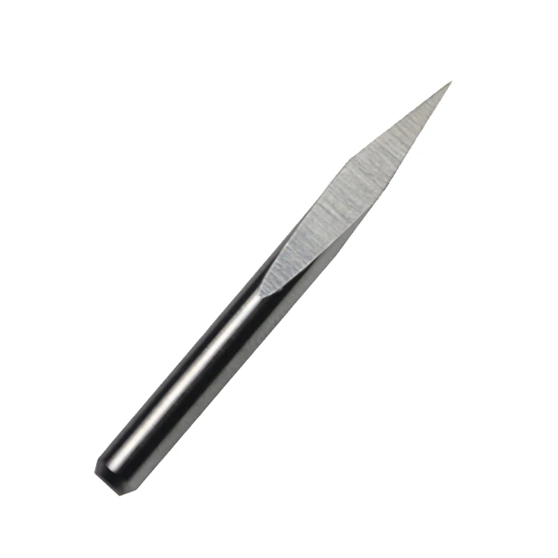 

HUHAO 5pcs 4mm Dia., 90 Angle, 0.1mm Tip, 3 Edge Carbide Woodworking Tools, for CNC Router Machine