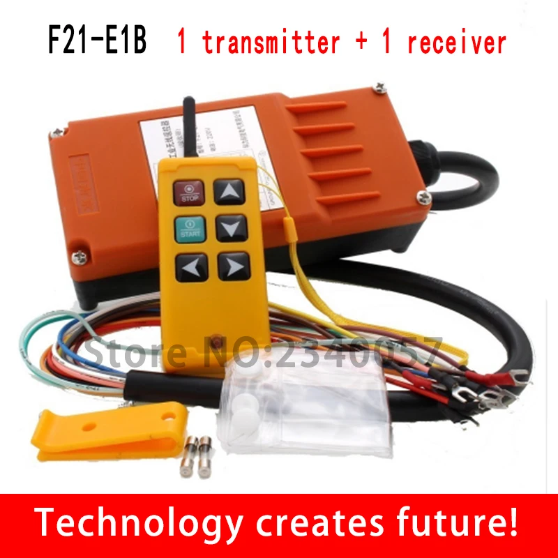 

6 keys Control industrial Remote Controller 1 transmitter+1 receiver Crane F21-E1B AC220V/110V/380V DC12V/24V36V48V