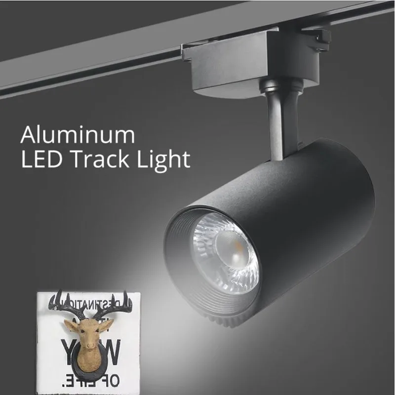 

COB 10W 20W 30W 45W Led Track Light Aluminum Ceiling Lamp Rail Track Lighting Spotlights Replace Halogen Lamps AC220V